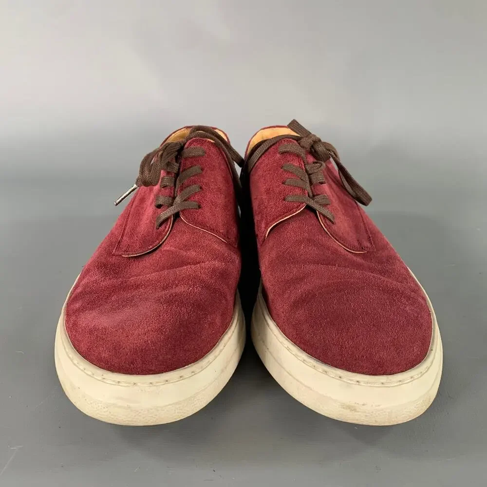 GUCCI Size 9 Burgundy Leather Lace Up Lace Up Shoes